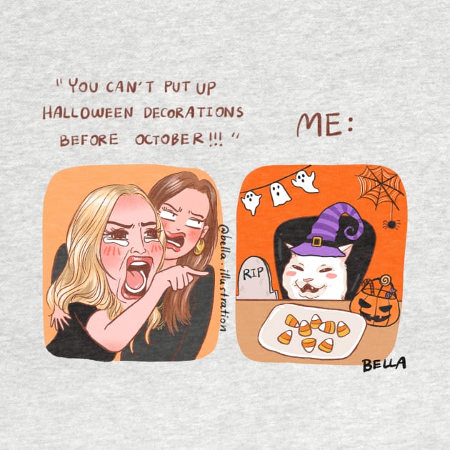 Halloween Cat Meme by Bella Illustration 